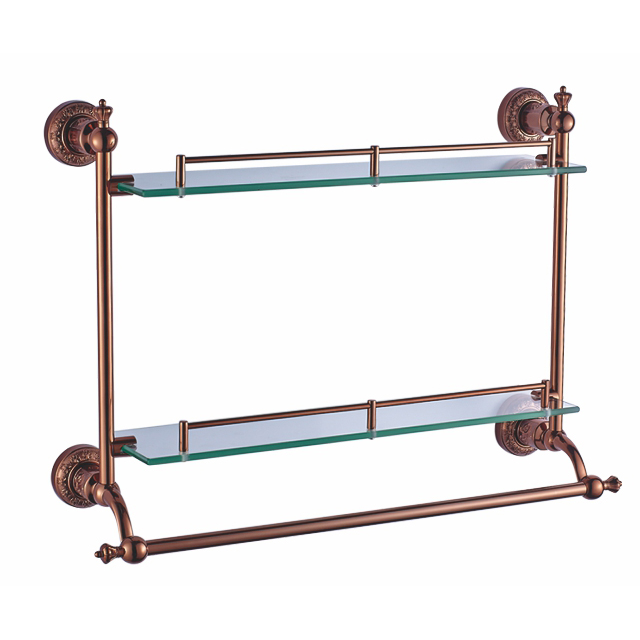 双层置物架带杆