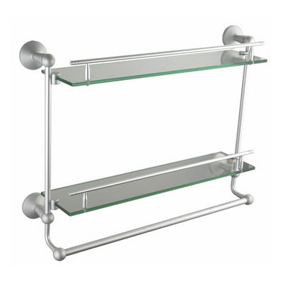 双层置物架带杆