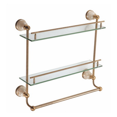 双层置物架带杆