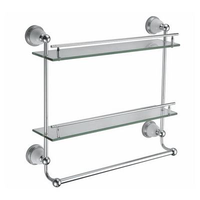 双层置物架带杆