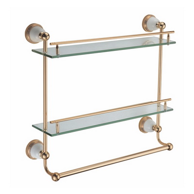 双层置物架带杆