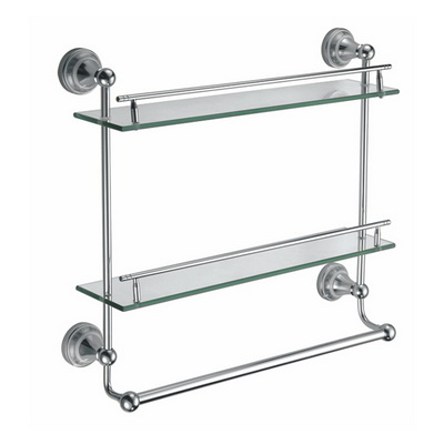 双层置物架带杆