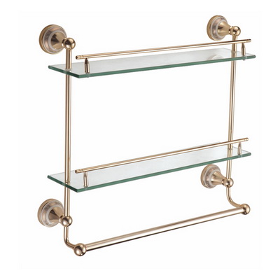 双层置物架带杆