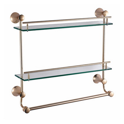 双层置物架带杆