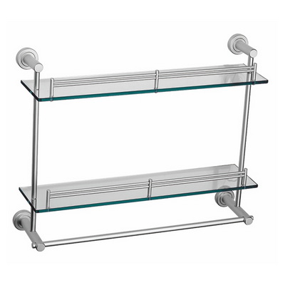 双层置物架带杆