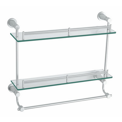 双层置物架带杆