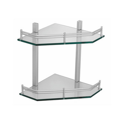 双层三角置物架带杆