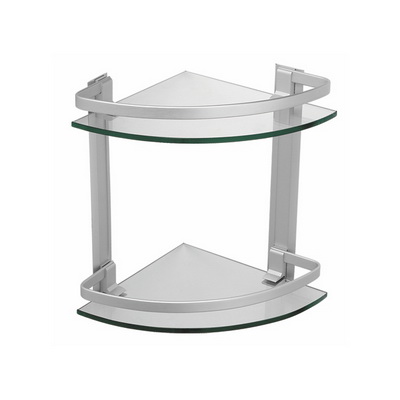 双层三角置物架带杆